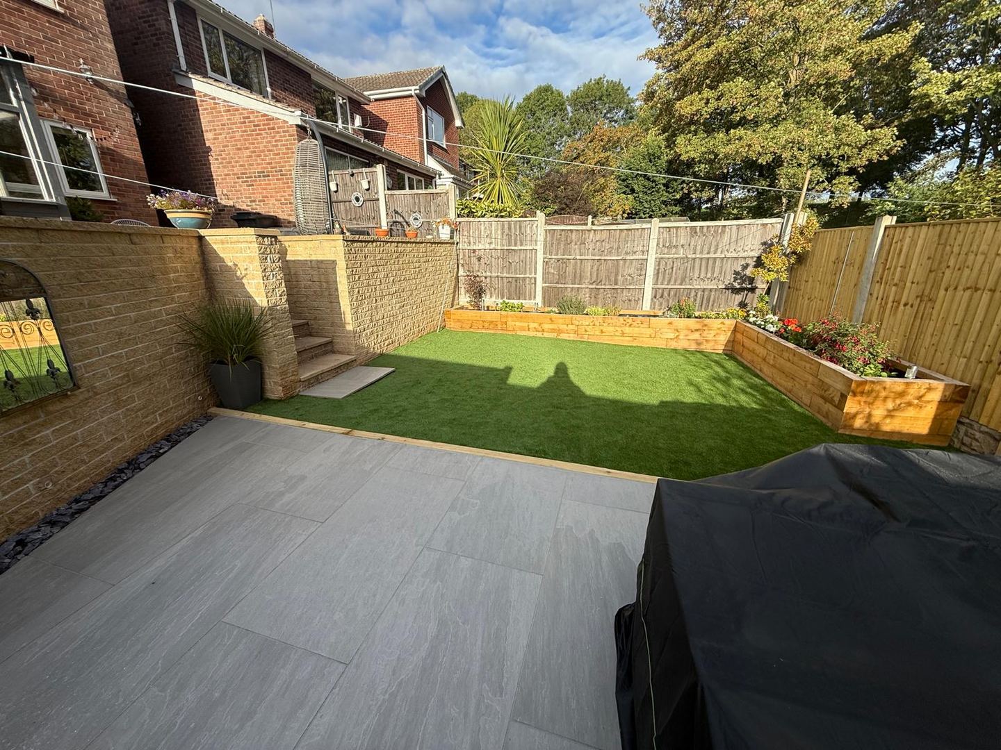 Completed garden transformation in Nottingham by Hardy and Sons