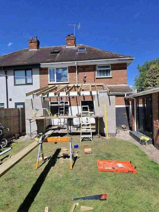 Sherwood timber work and tiling extension project by Hardy and Sons