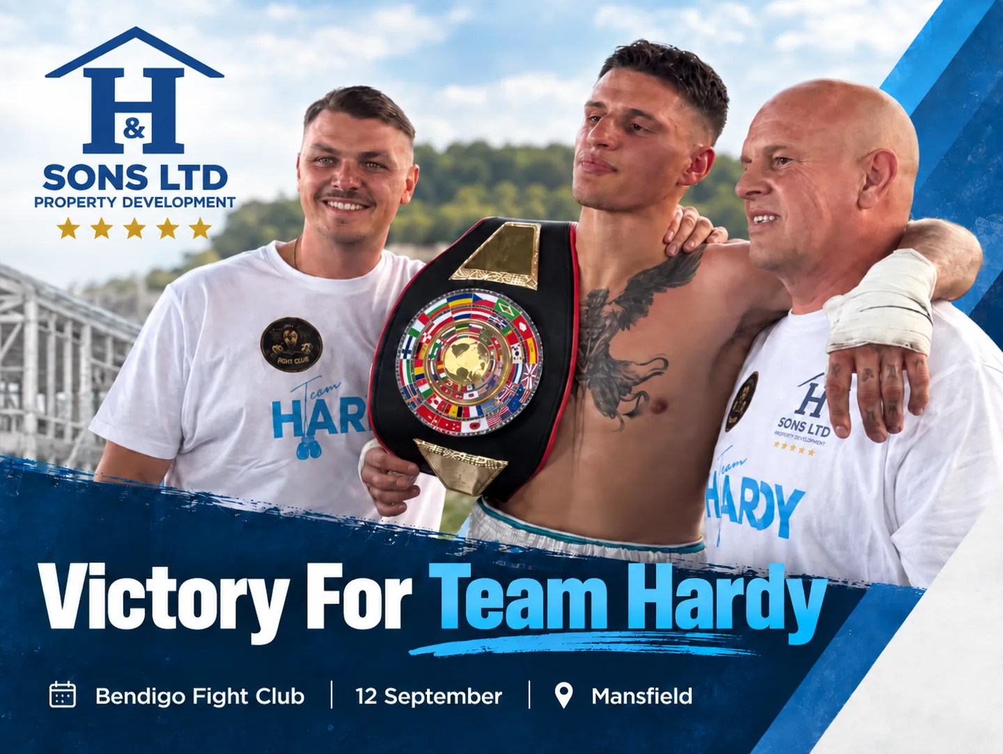 Victory for Team Hardy at the Bendigo Fight Club show in Mansfield